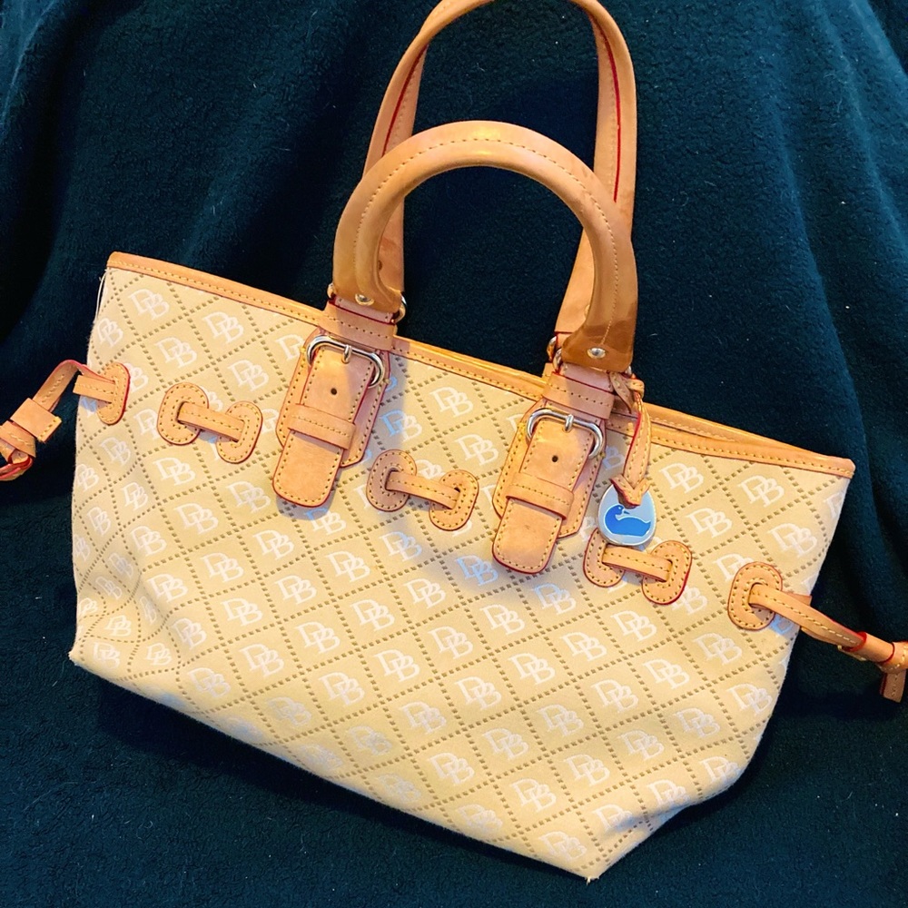 Dooney and Bourke Tan Monogrammed Purse